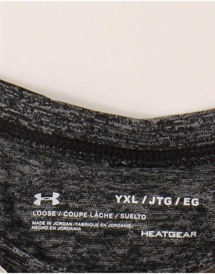 UNDER ARMOUR Top majica kratkih rukava Heat Gear za djevojčice 13-14 godina XL siva
