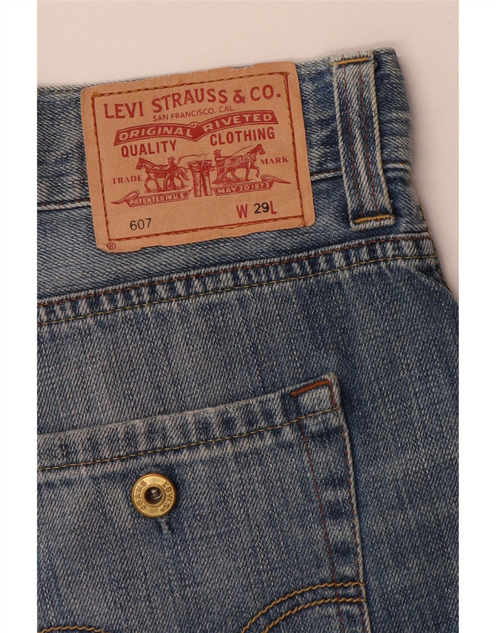 Levi's ženske kratke traper hlače 607 W29 srednje plavi pamuk