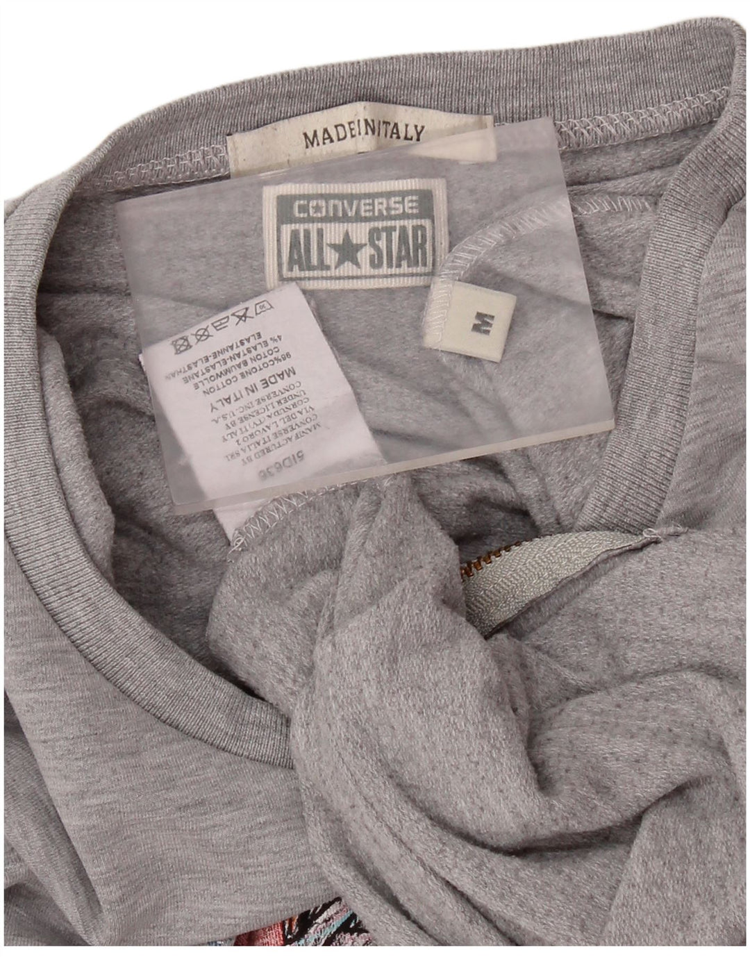 CONVERSE Ženski džemper s grafičkim motivima UK 14 srednje sivi pamuk