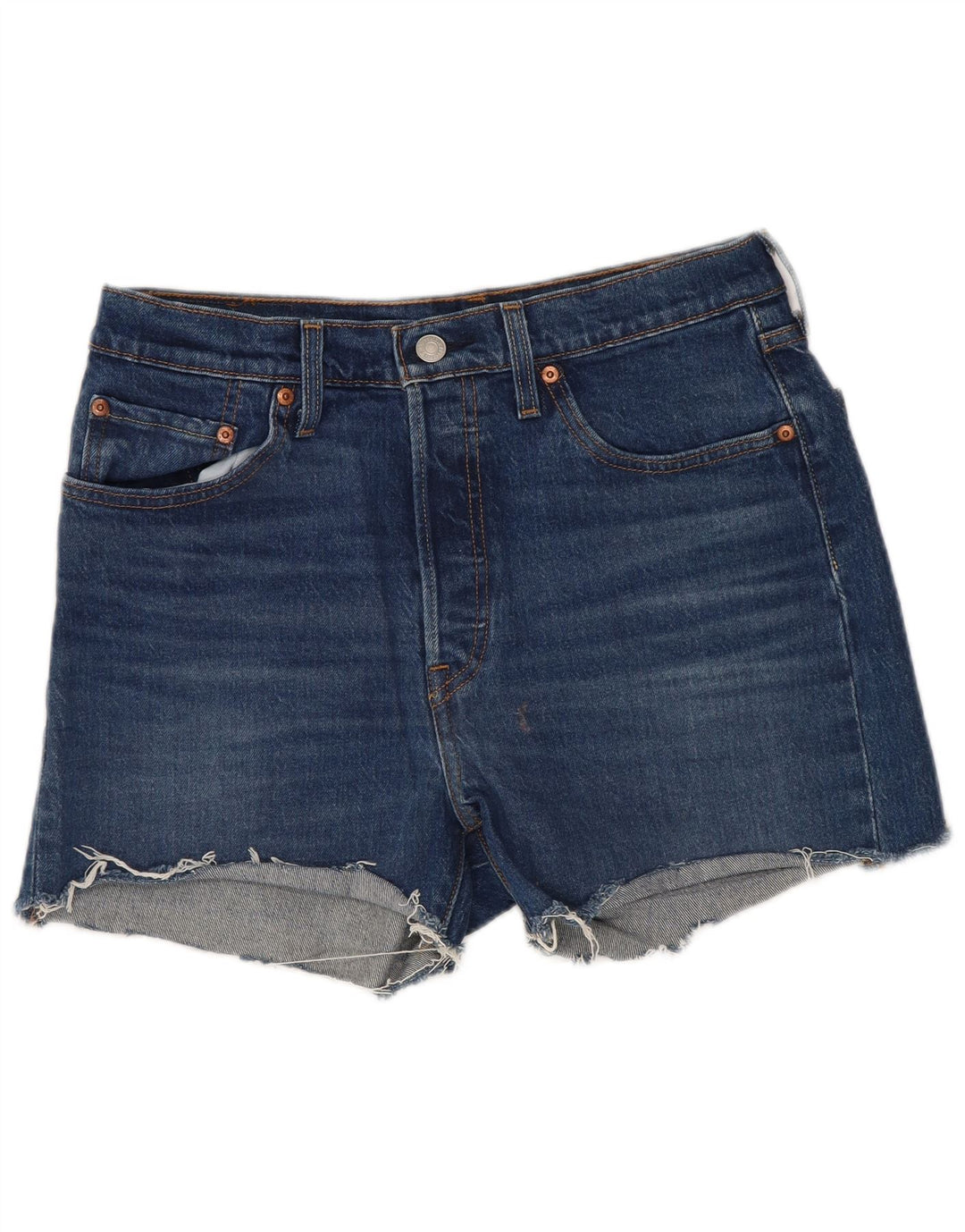 Levi's ženske kratke traper hlače 501 W29 srednje plavi pamuk