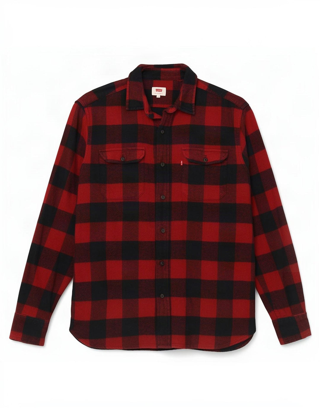 Levi's muška flanelska košulja srednje crvene boje od gingham pamuka