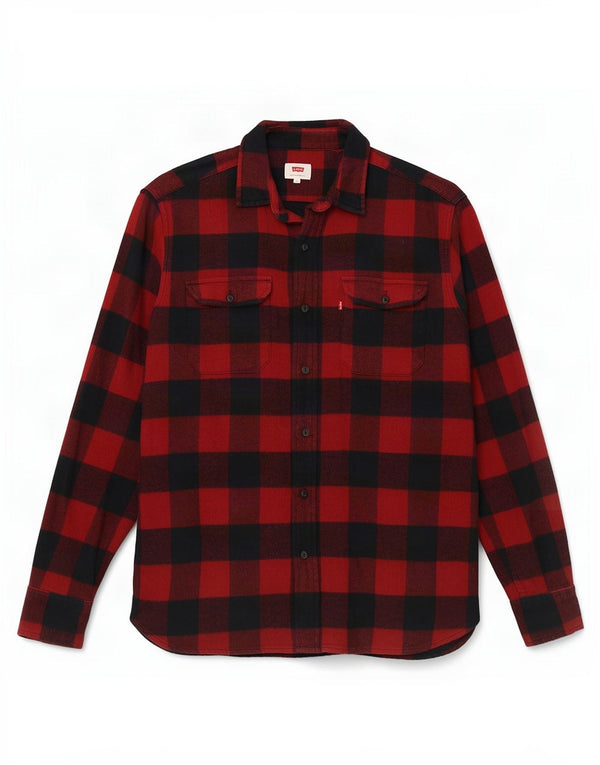 Levi's muška flanelska košulja srednje crvene boje od gingham pamuka