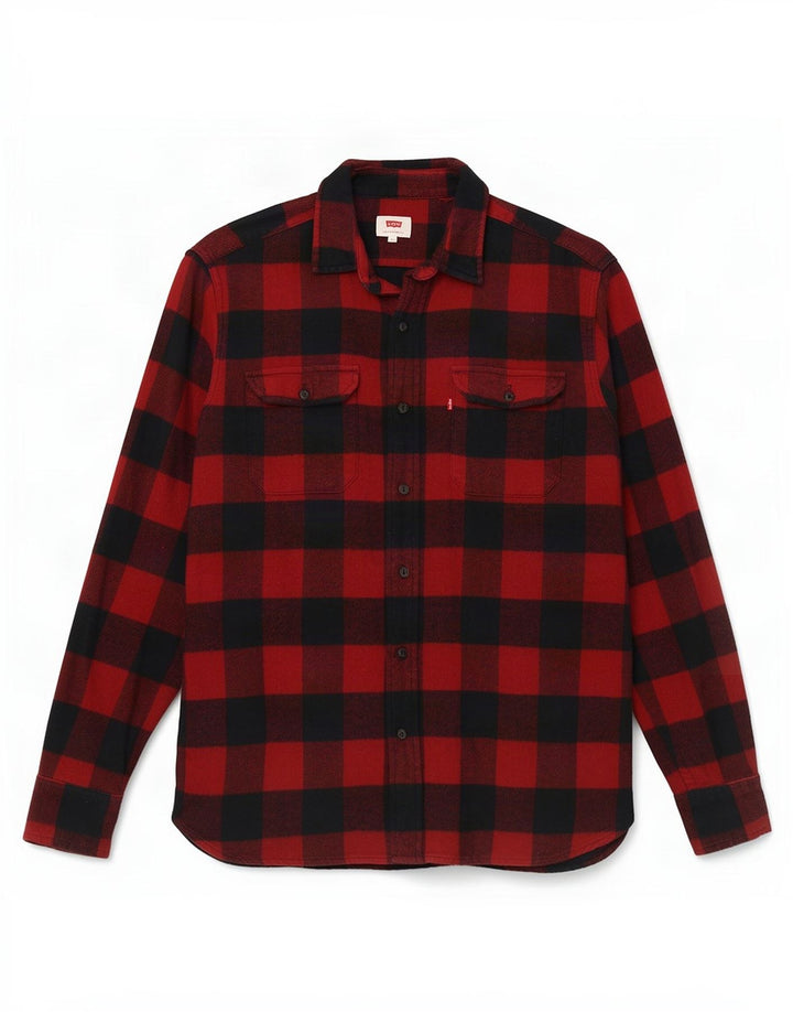 Levi's muška flanelska košulja srednje crvene boje od gingham pamuka