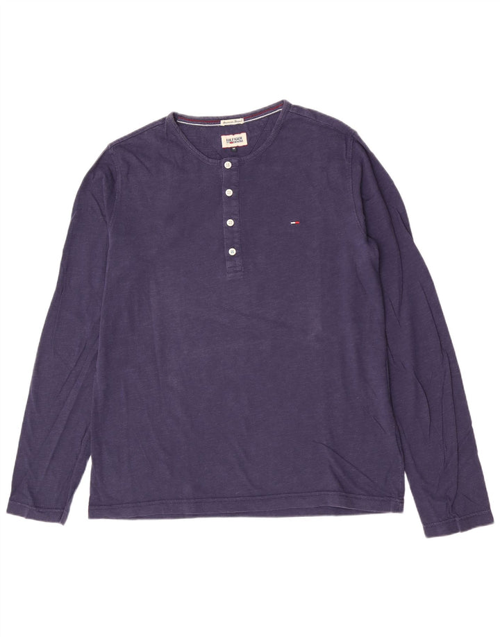 Tommy Hilfiger muška majica dugih rukava srednje plave boje od pamuka