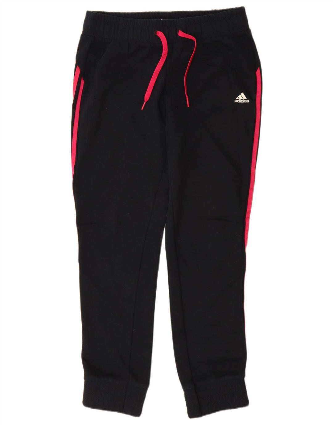 ADIDAS Ženska trenirka Hlače Joggers UK 12/14 Srednje crni pamuk