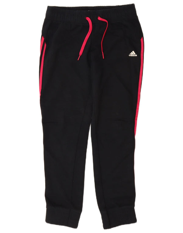 ADIDAS Ženska trenirka Hlače Joggers UK 12/14 Srednje crni pamuk