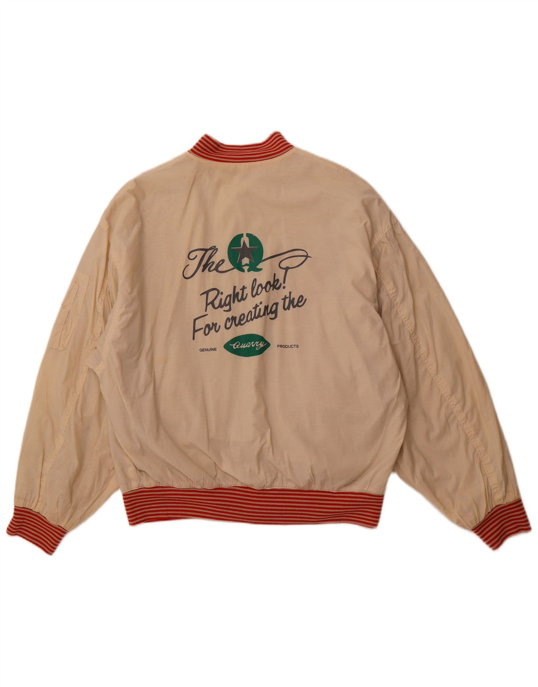 QUARRY Muška reverzibilna jakna s grafičkim motivima UK 42 XL, sivobijeli pamuk