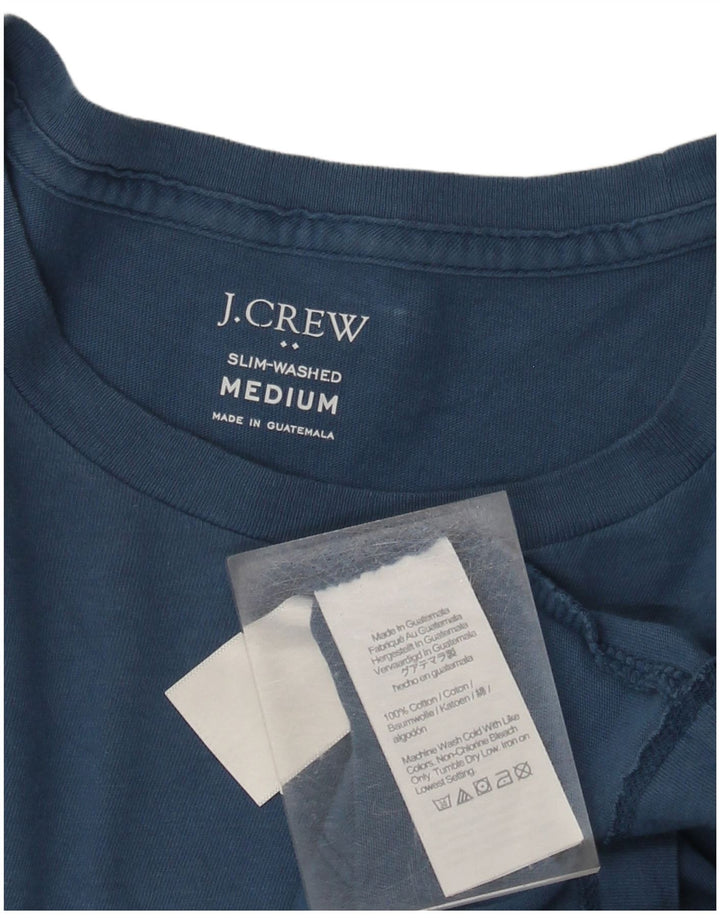 J. CREW Muška uska majica kratkih rukava Srednje plavi pamuk