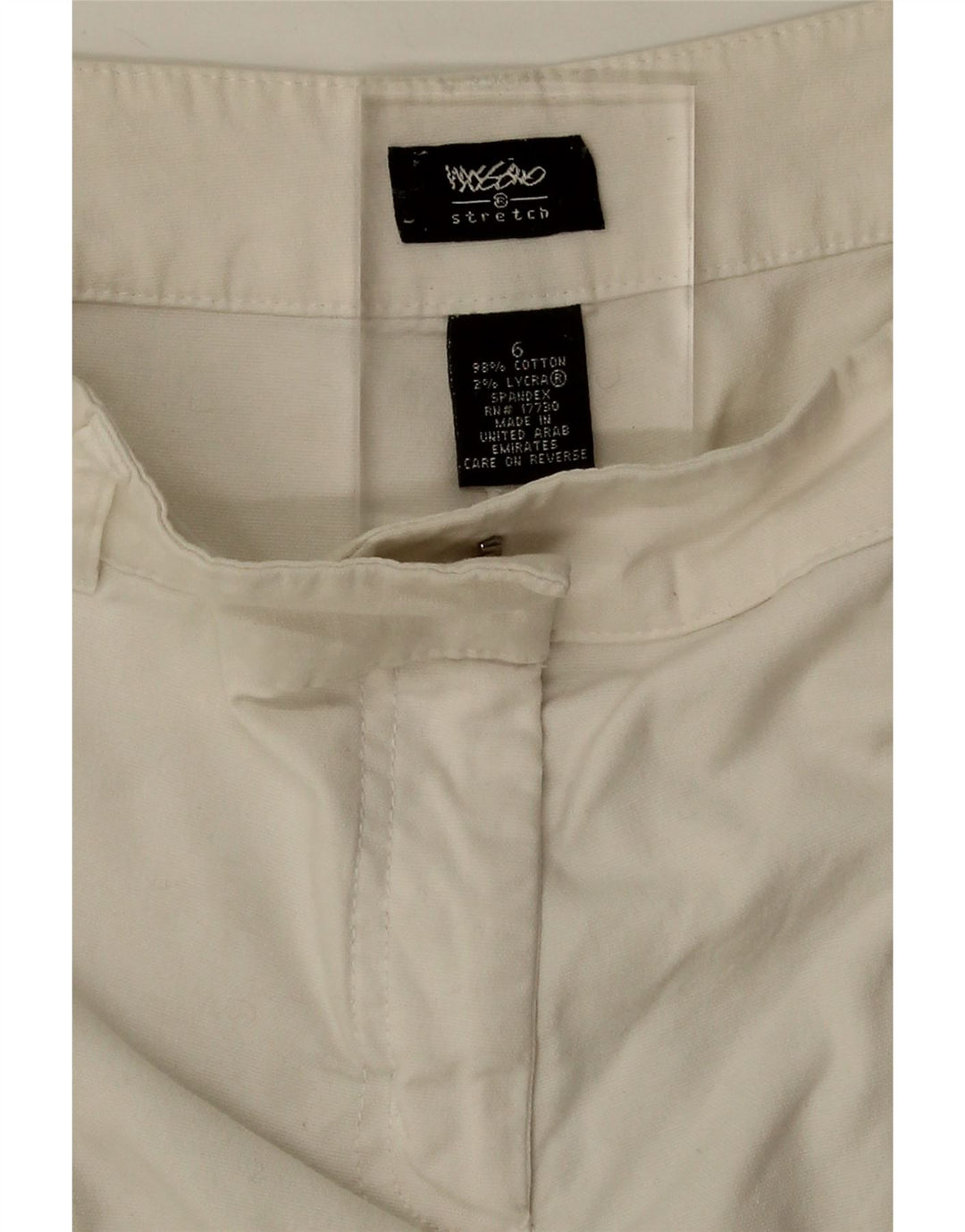 MOSSIMO Womens Straight Cropped Trousers US 6 Medium W28 L25 White Cotton Vintage Mossimo and Second-Hand Mossimo from Messina Hembry 