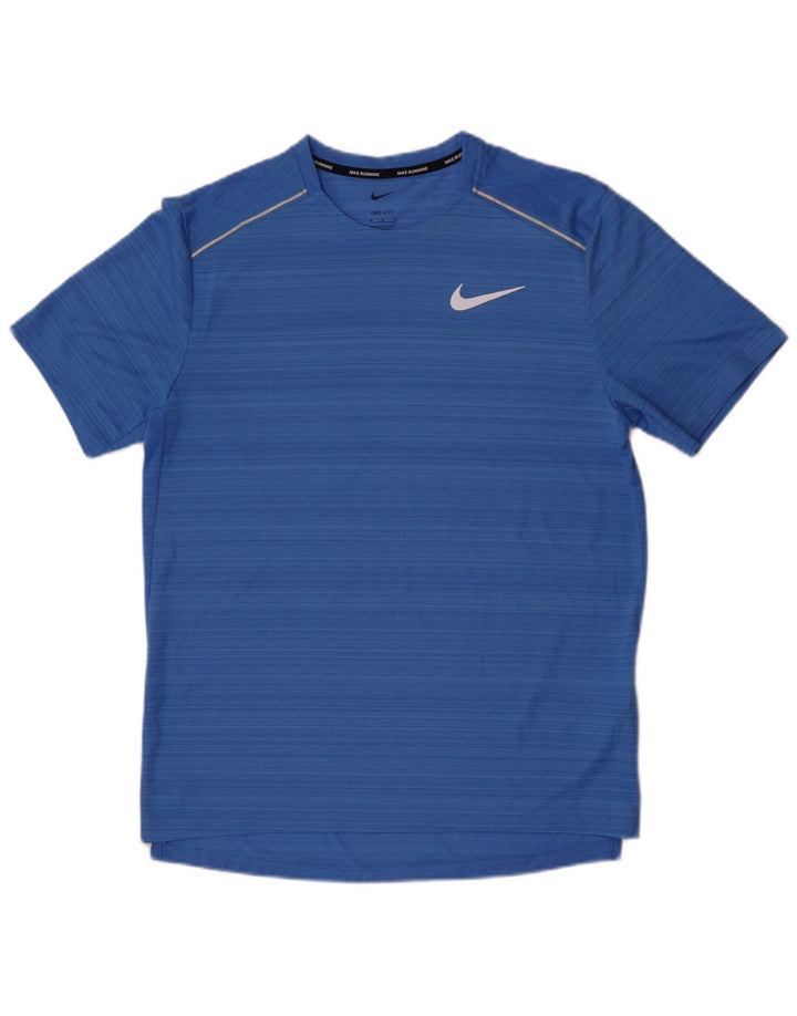 Nike Dri Fit T-Shirt Top srednje plave pruge od poliestera