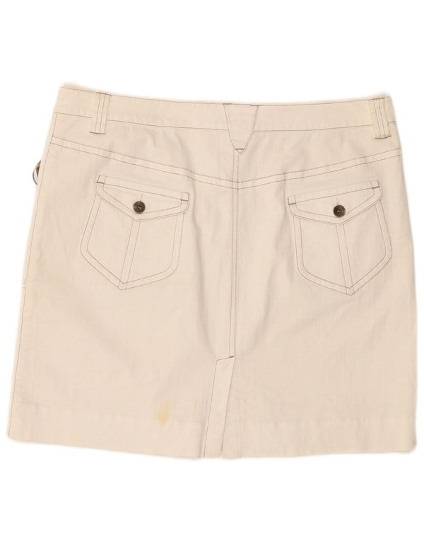 MARLBORO CLASSICS Ženska mini suknja visokog struka EU 50 3XL W36 Bijeli pamuk