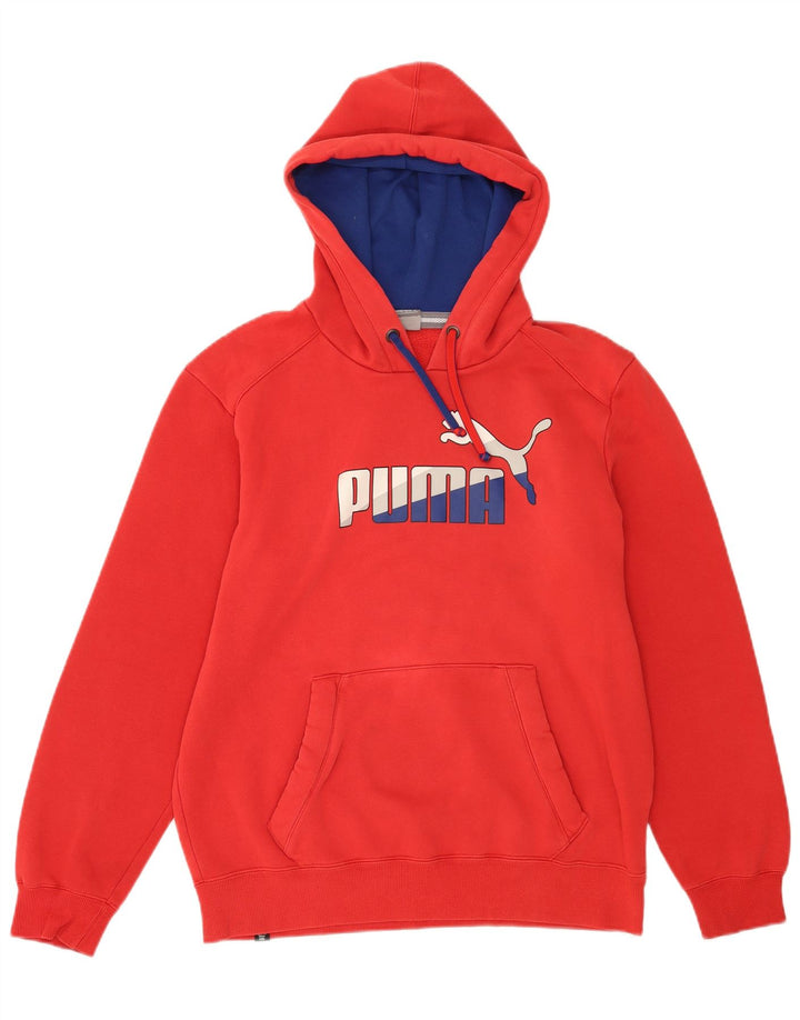 Puma muška majica s kapuljačom srednje veličine, crveni pamuk