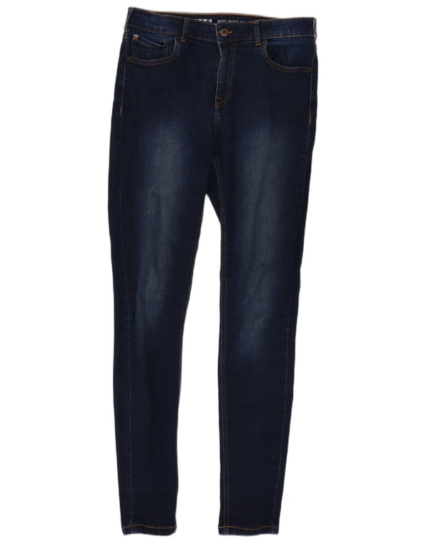 Jack Wills Ženske uske traperice srednjeg rasta W29 L29 tamnoplavi pamuk