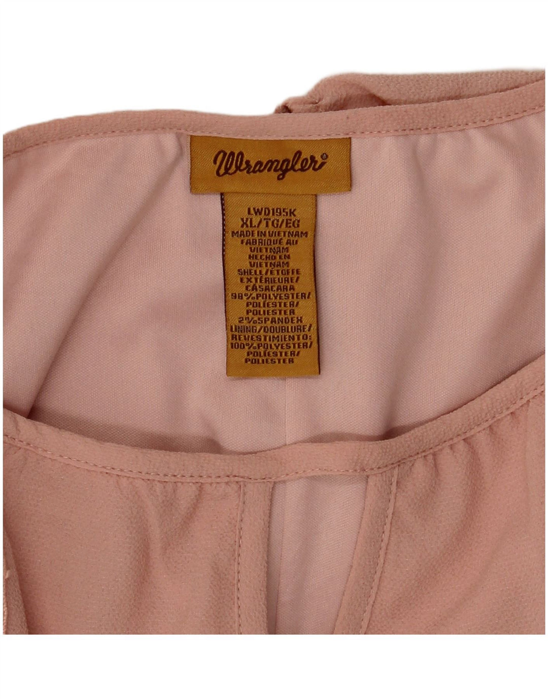 Wrangler ženska haljina tunika dugih rukava UK 18 XL Ružičasti poliester
