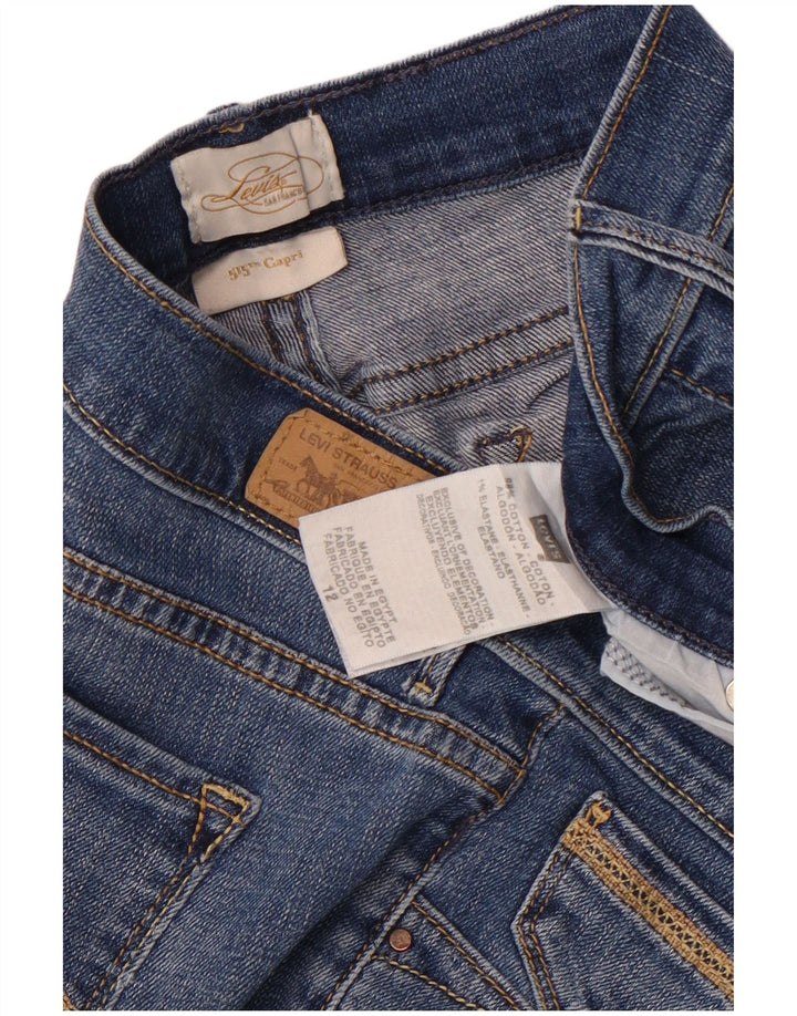 Levi's ženske 515 Capri traperice US 12 Large W34 L18 plavi pamuk