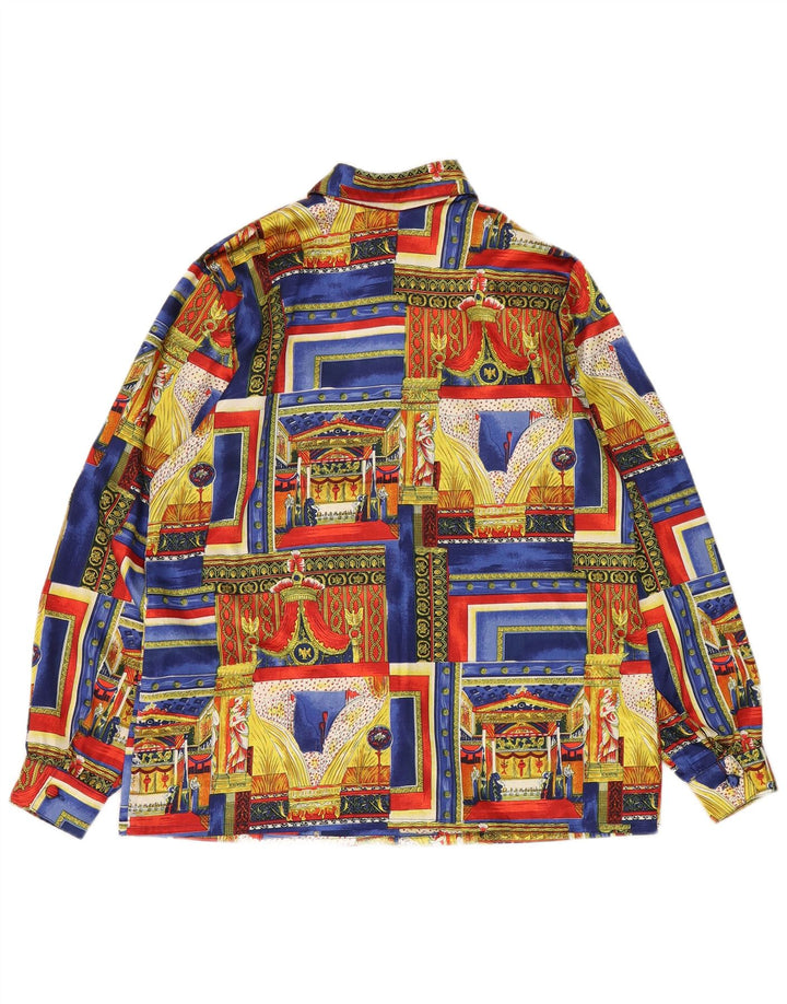VINTAGE ženska košulja s apstraktnim uzorkom UK 18 XL Višebojna
