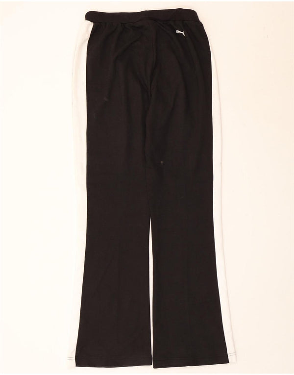 Puma ženske hlače trenirke s širokim raskolom UK 12 srednje crne pamučne boje