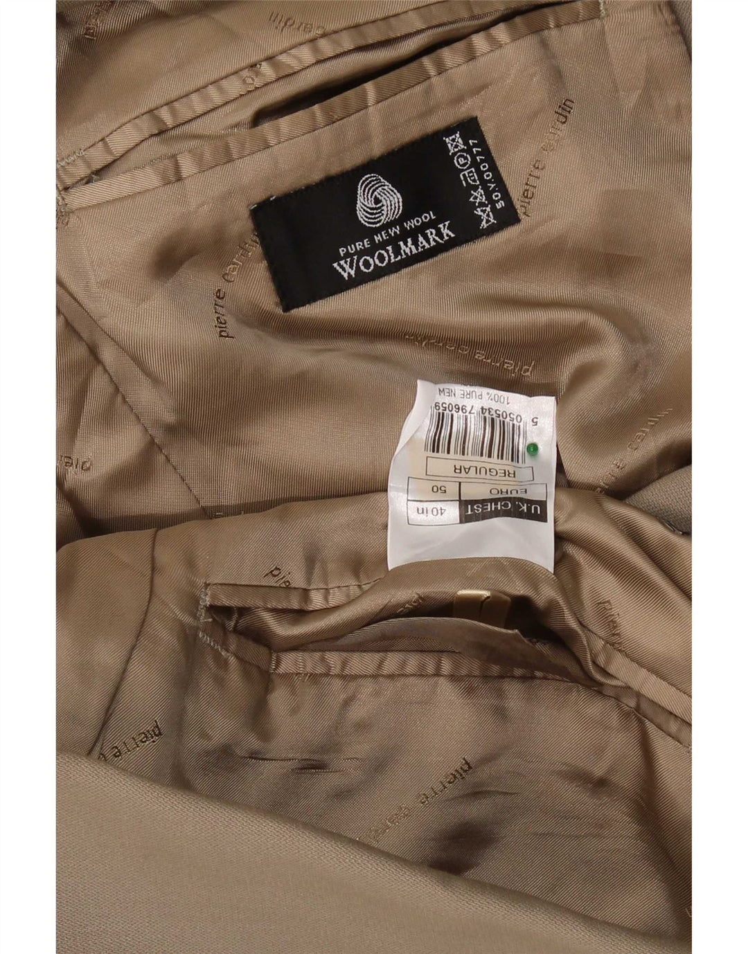 Pierre Cardin Ženska jakna sa 3 gumba UK 40 Large Beige Nova vuna