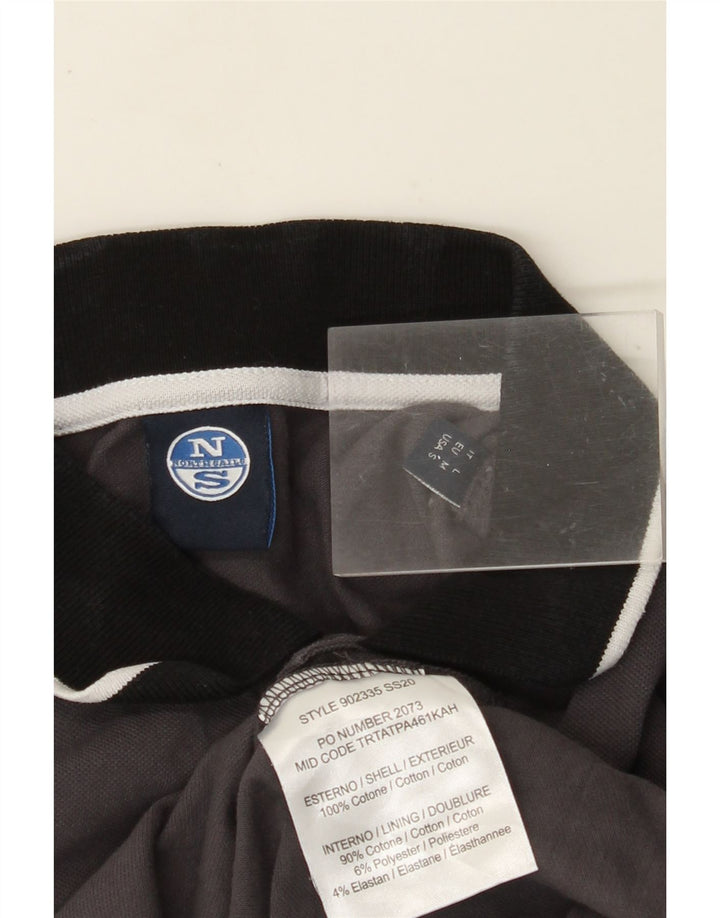 NORTH SAILS Muška polo majica s grafičkim motivima Mala siva pamučna