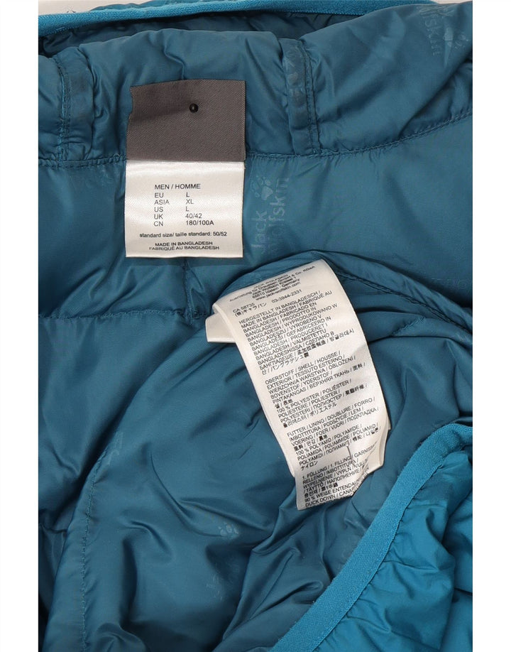 Jack Wolfskin muška podstavljena jakna s kapuljačom UK 40/42 veliki plavi poliester