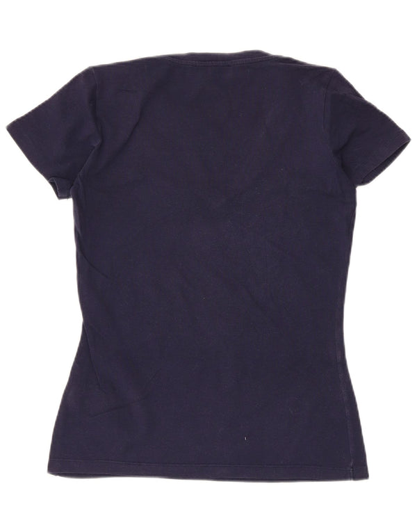 Trussardi Jeans Ženska grafička majica kratkih rukava UK 10 Mala tamnoplava pamuk