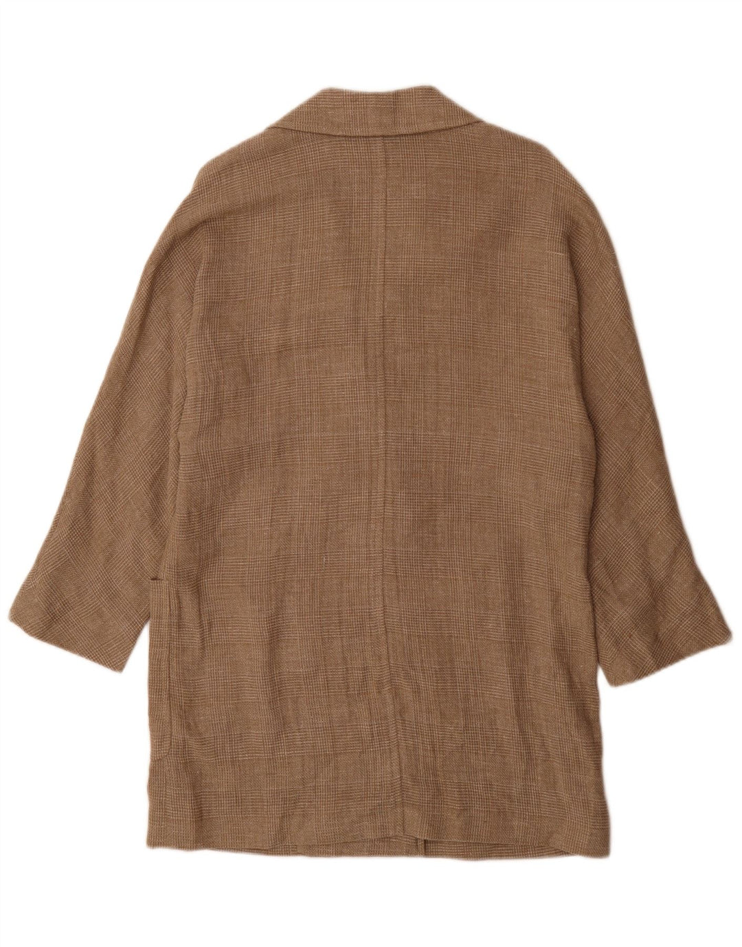 Massimo Dutti muški kaput s dvostrukim kopčanjem 3/4 rukava UK 36 mali smeđi karirani