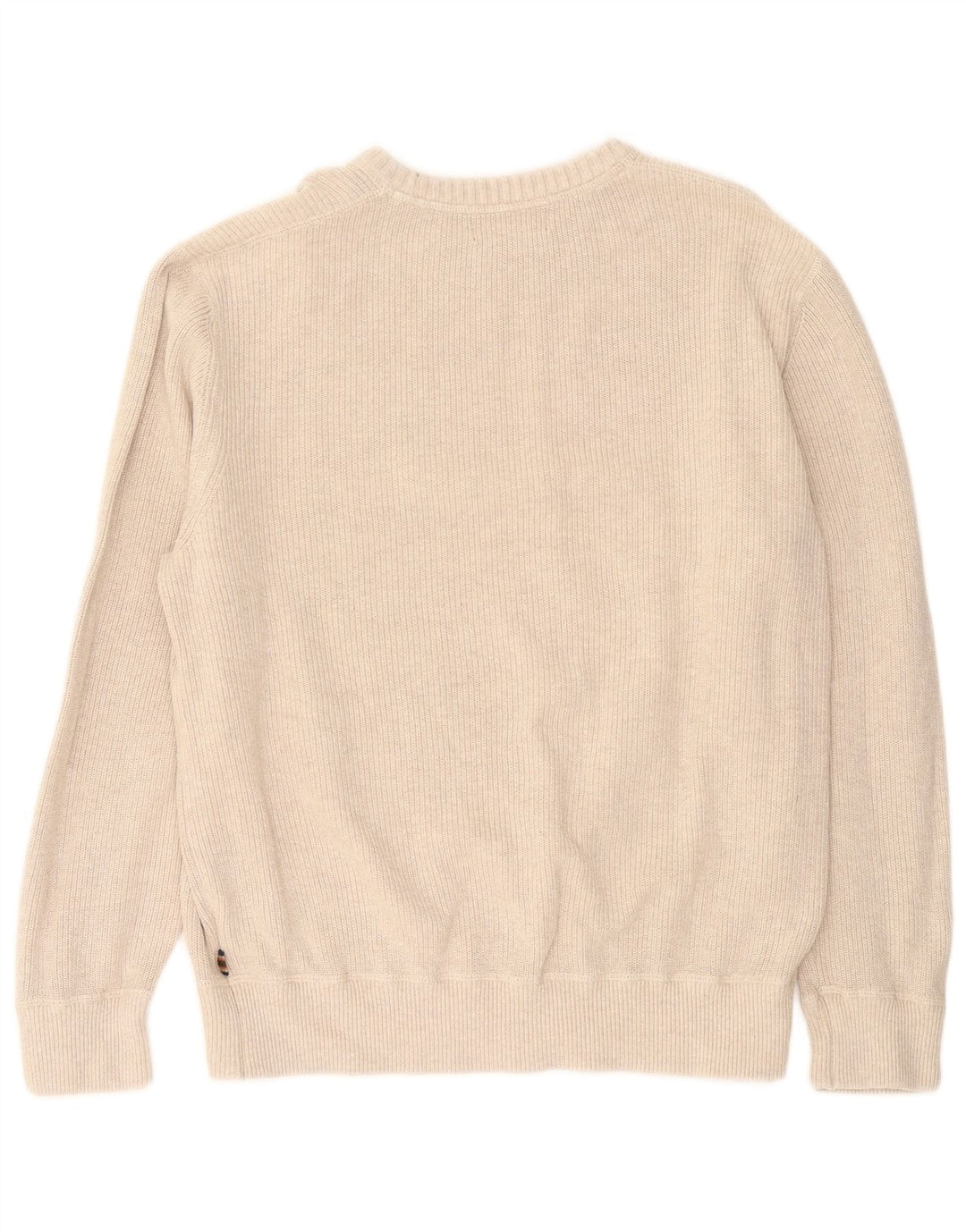 EDDIE BAUER Veliki muški pulover s okruglim izrezom, bež pamuk