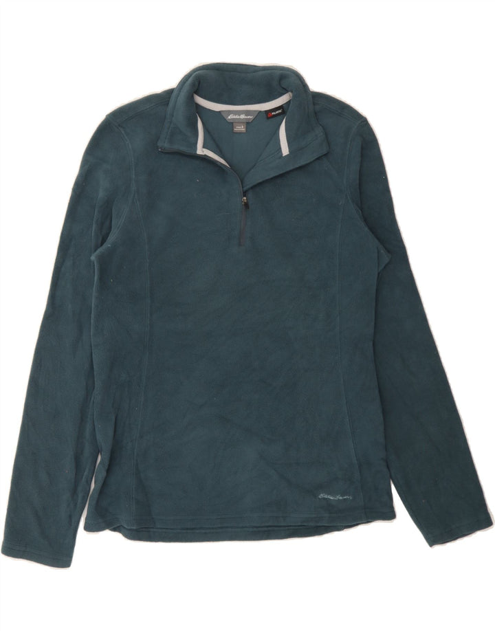 EDDIE BAUER Womens Zip Neck Fleece Jumper UK 10 Small Grey Polyester Vintage Eddie Bauer and Second-Hand Eddie Bauer from Messina Hembry 