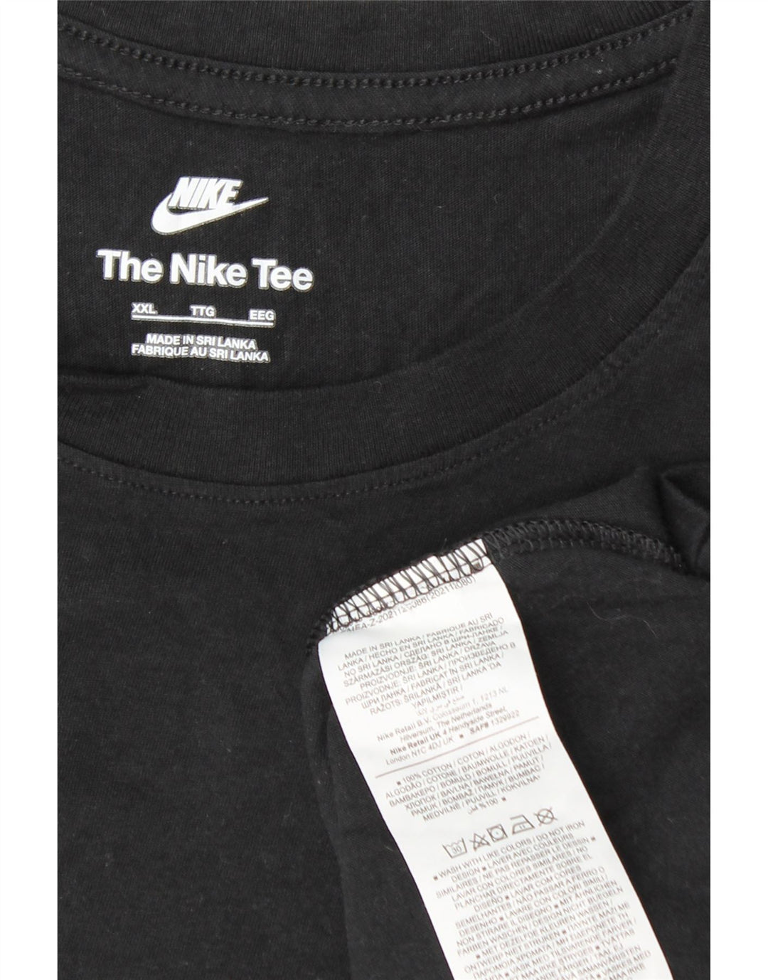 NIKE Muška majica kratkih rukava 2XL crni pamuk