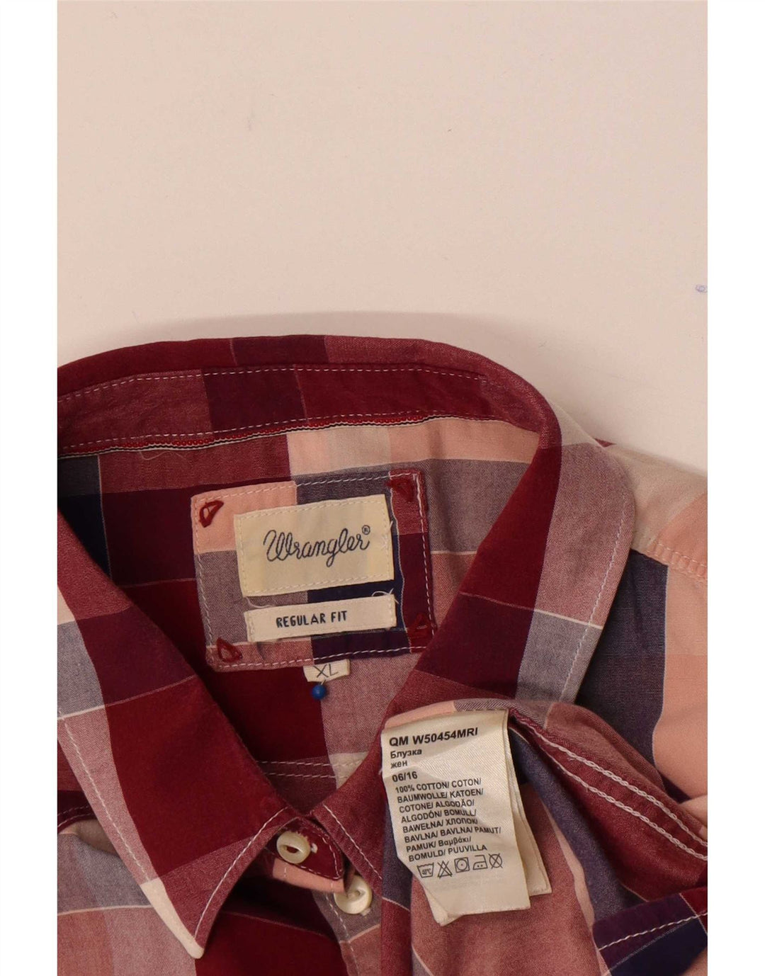 Wrangler ženska košulja standardnog kroja UK 18 XL šareni karirani pamuk