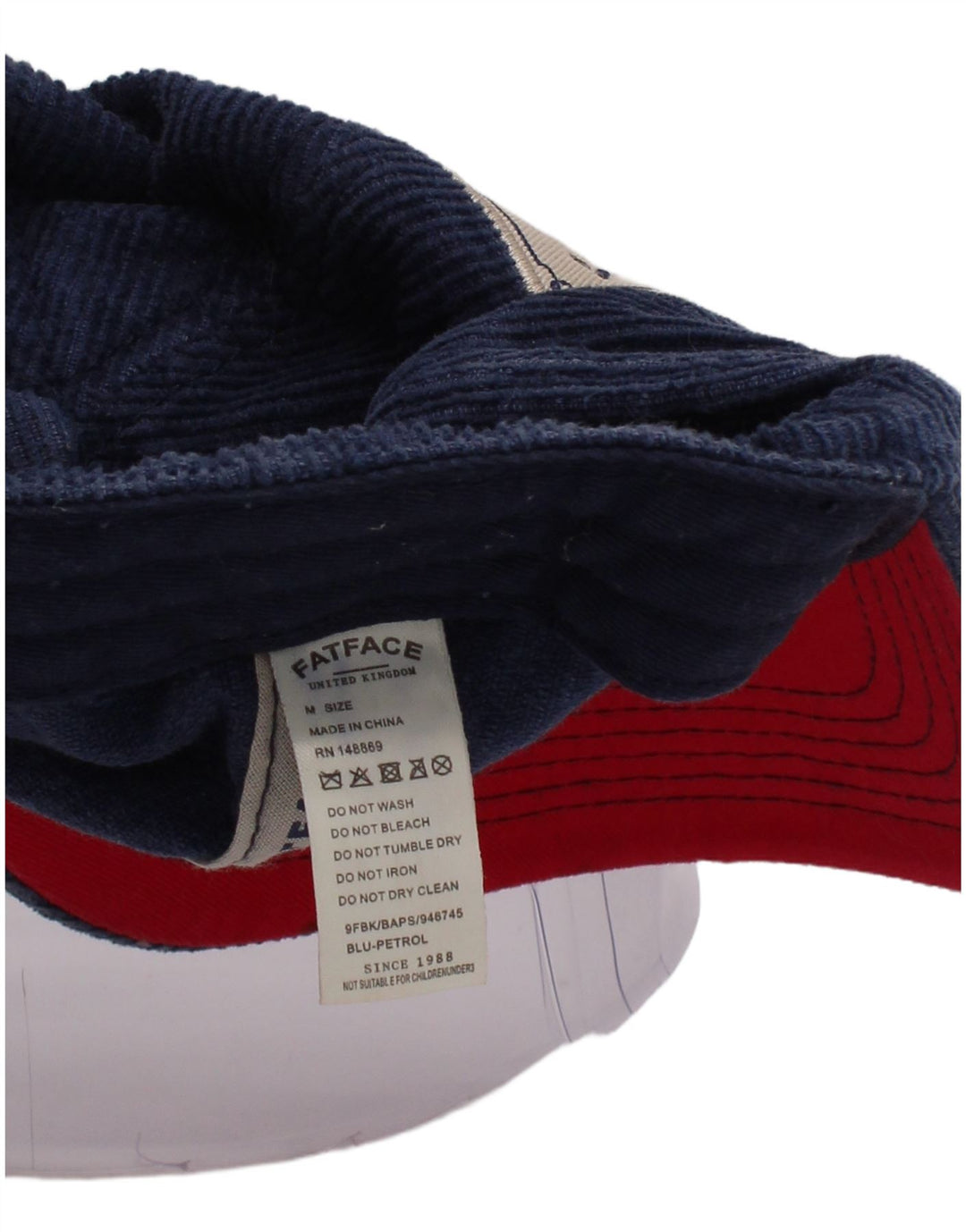 Fat Face Boys Graphic Corduroy bejzbolska kapa 11-12 godina srednje tamnoplava