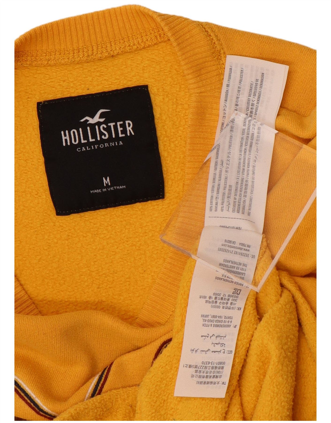 HOLLISTER Ženska skraćena majica s motivima UK 14 srednje žuti pamuk