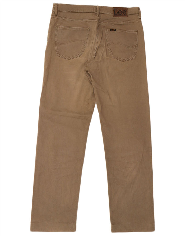 Lee Mens Brooklyn Straight Jeans W34 L33 Bež Pamuk