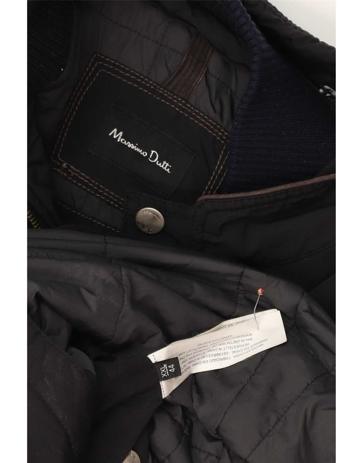 Massimo Dutti muška vjetrovka kaput UK 44 2XL crni poliester
