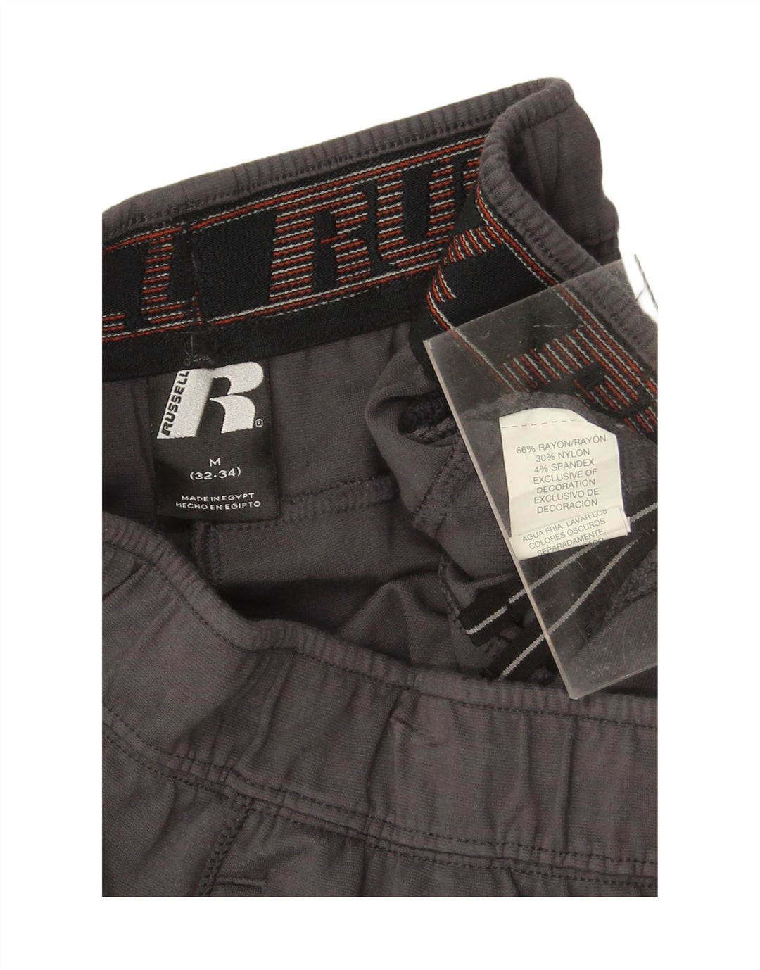 RUSSELL ATHLETIC Mens Tracksuit Trousers  Medium  Grey Rayon