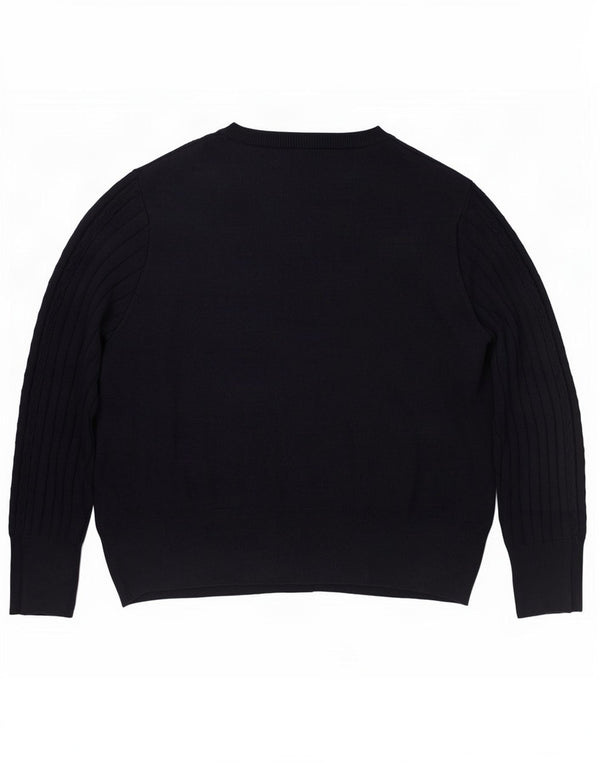 Marks & Spencer ženski kardigan pulover UK 24 4XL tamnoplava viskoza