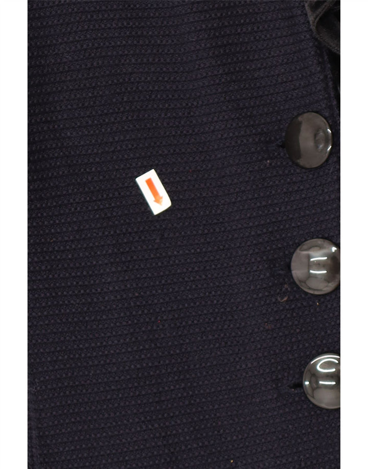 ARMANI Ženski džemper s prednjim volanima IT 42 Srednje tamnoplavi