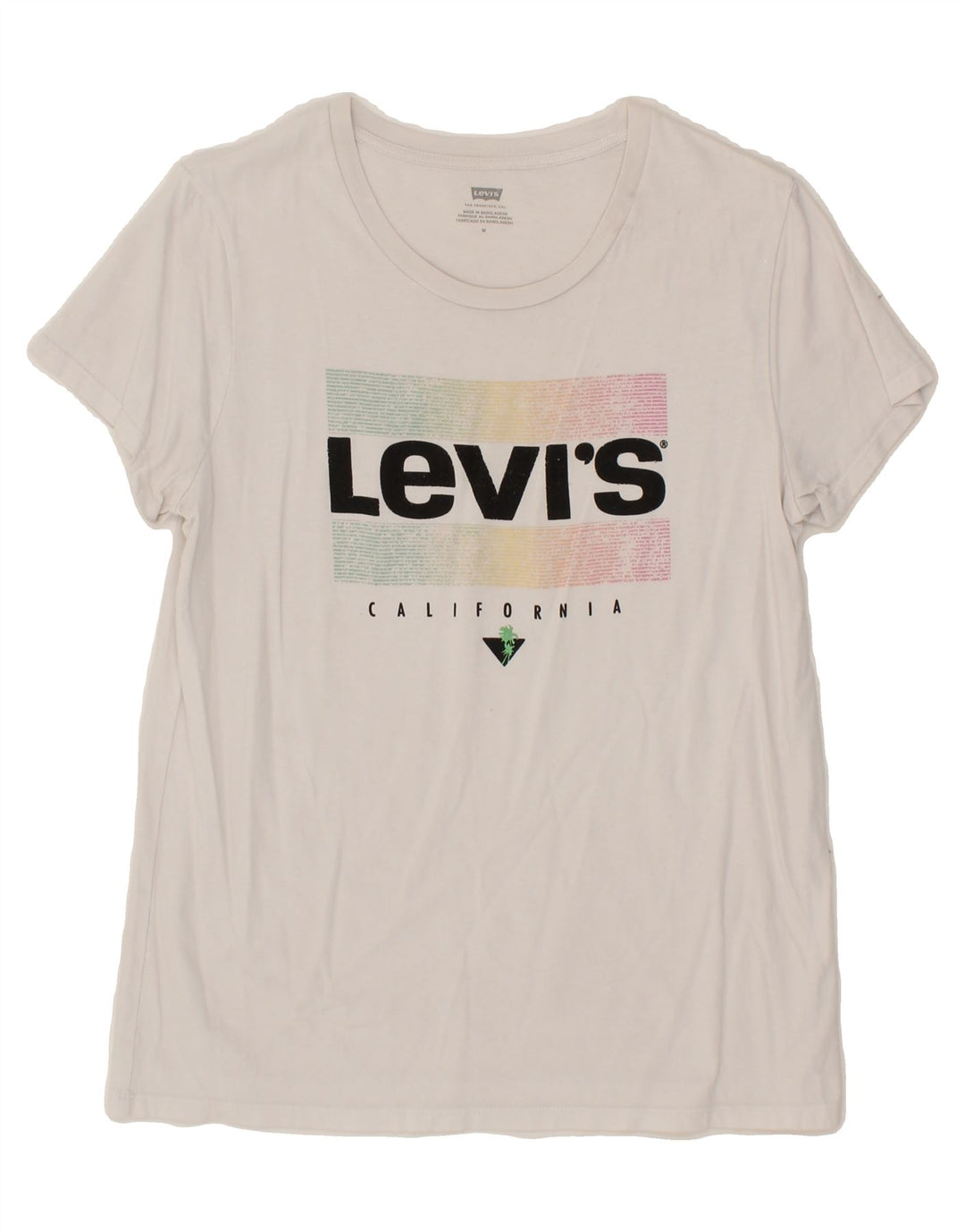LEVI'S Mens Graphic T-Shirt Top Medium White Cotton Vintage Levi's and Second-Hand Levi's from Messina Hembry 