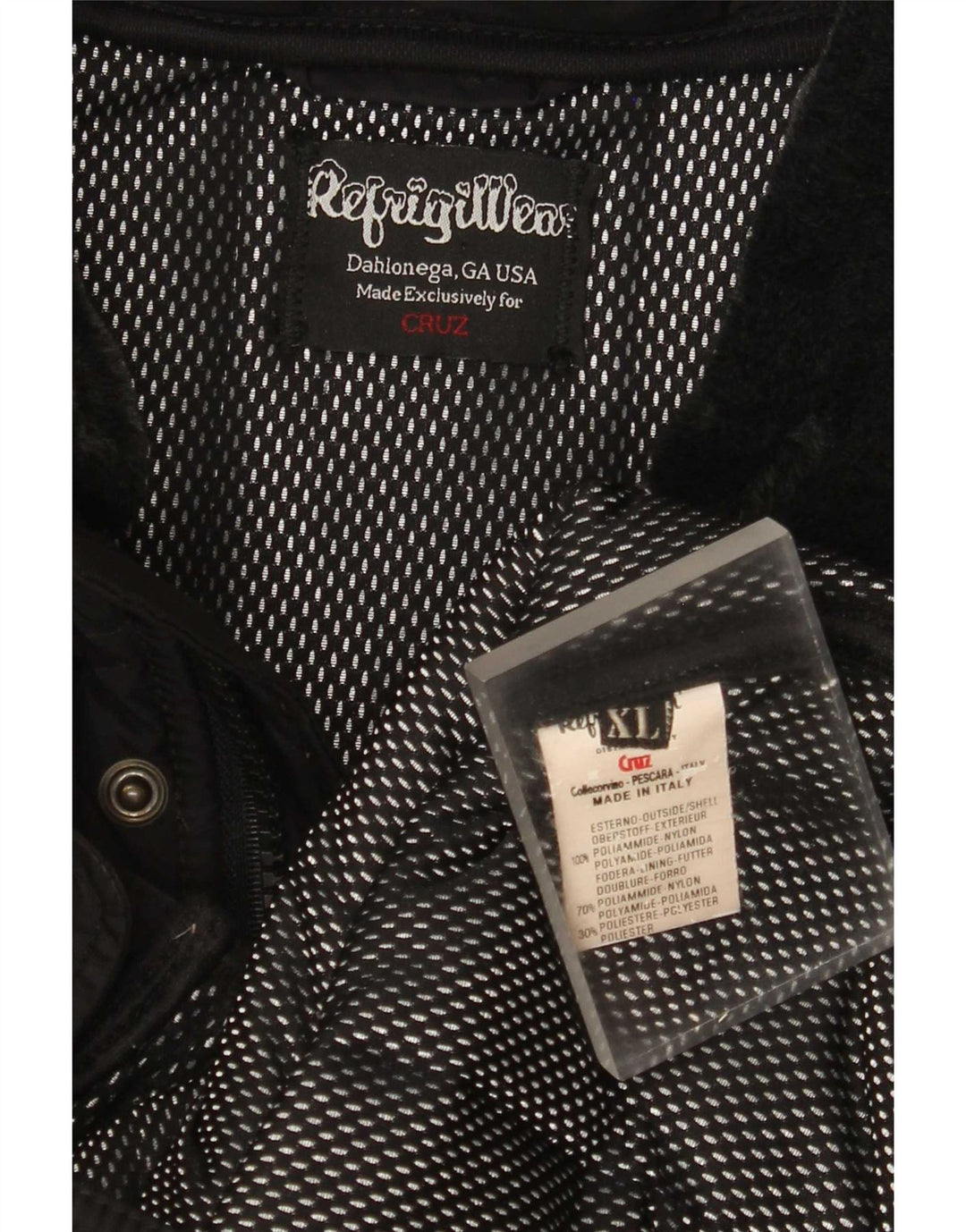 Refrigiwear muška podstavljena jakna Cruz UK 42 XL od crnog poliamida