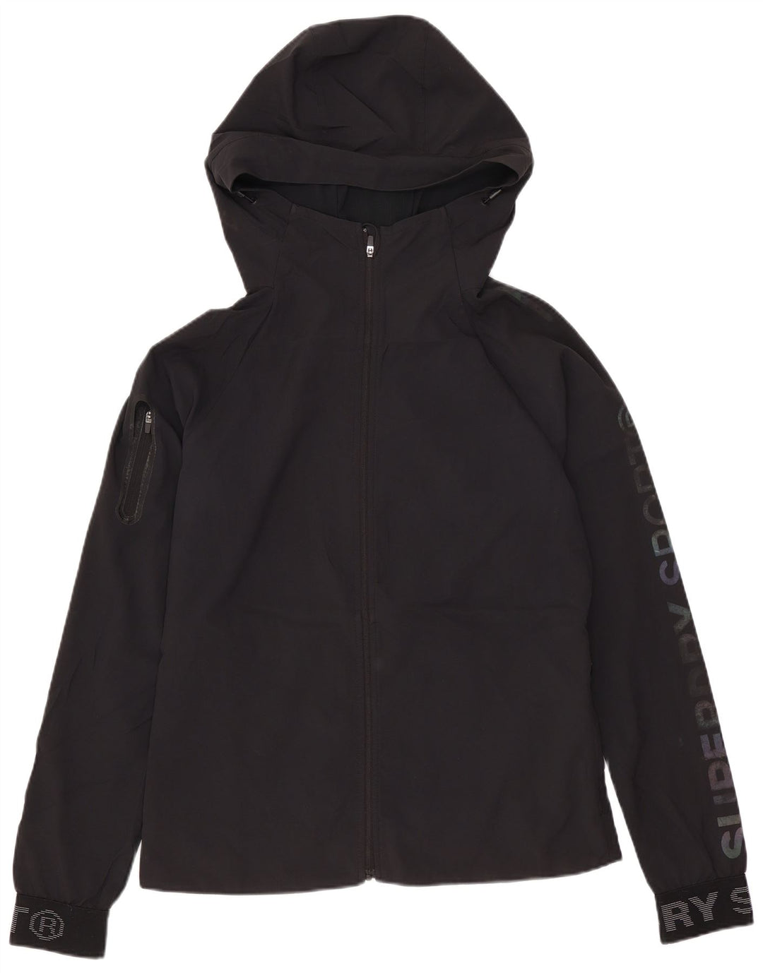 Superdry ženska jakna s kapuljačom UK 8 Mala crna poliester