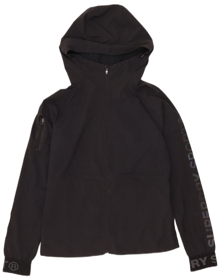 Superdry ženska jakna s kapuljačom UK 8 Mala crna poliester