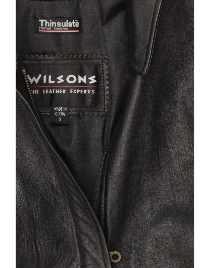 Wilsons ženska kožna jakna UK 10 Mala crna klasična