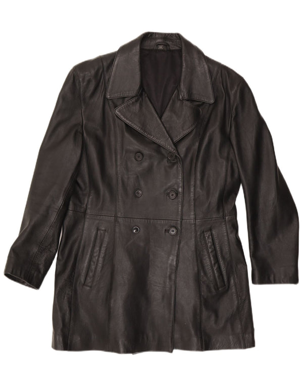 Vintage ženski kožni kaput EU 44 XL crna koža