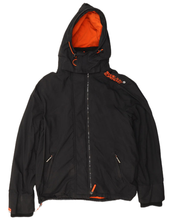 Superdry Mens The Windcheater Graphic Windbreaker Jacket UK 42 XL Crna