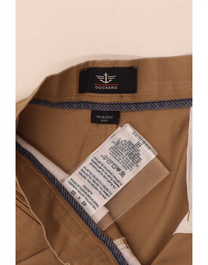 Dockers muške chino hlače klasičnog kroja W42 L32 bež poliester