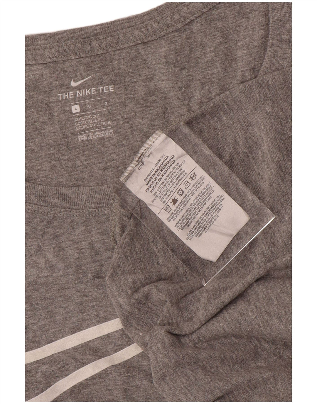 NIKE Ženska majica kratkih rukava atletskog kroja UK 16 Large Grey Flected