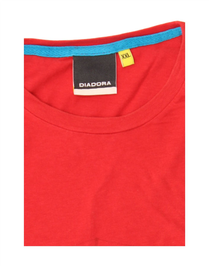 Diadora muška majica kratkih rukava s grafičkim motivima 2XL crvena