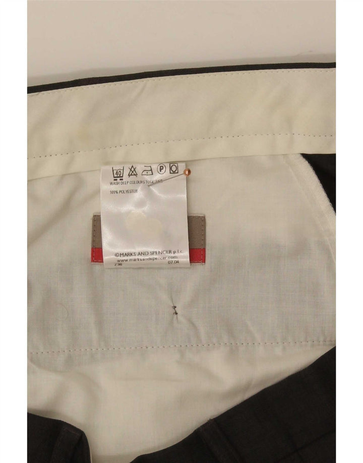 Marks & Spencer muške hlače ravnog odijela W40 L29 sivi poliester