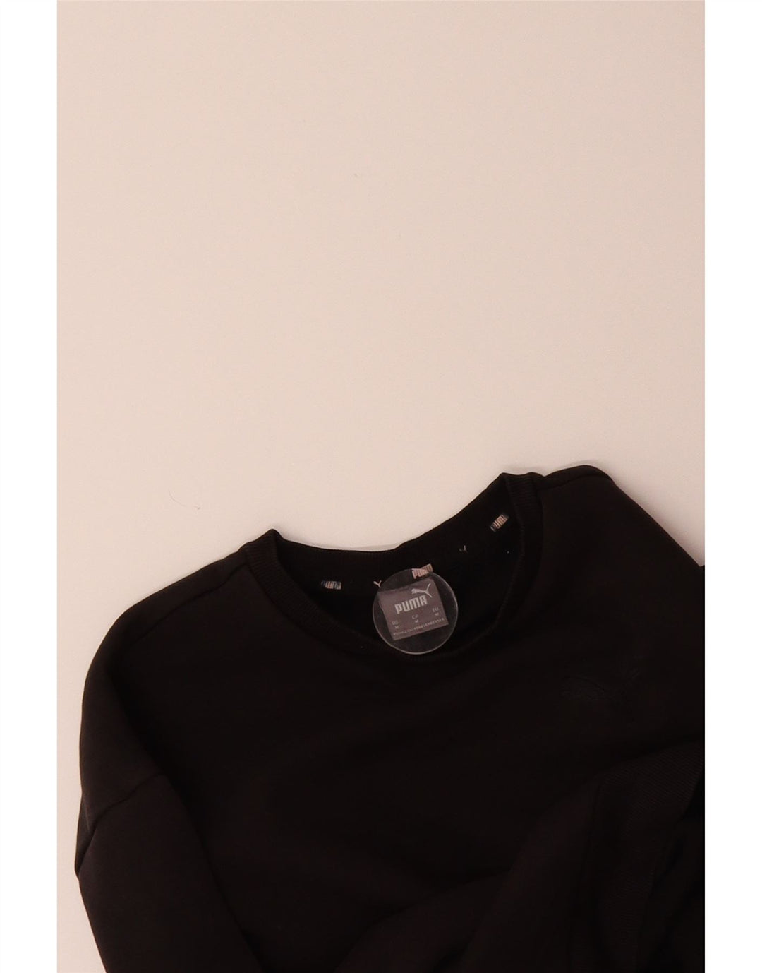 PUMA Mens Sweatshirt Jumper Medium Black Vintage Puma and Second-Hand Puma from Messina Hembry 