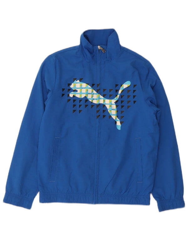 Puma Boys Graphic Trenirka Gornja jakna 9-10 godina plavi poliester